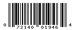 UPC 072140019464 barcode image