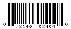 UPC barcode number 072140024048