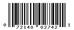 UPC barcode number 072140027421