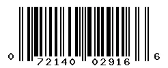 UPC 072140029166 barcode image