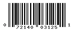 UPC 072140031251 barcode image