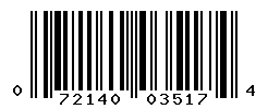 UPC barcode number 072140035174