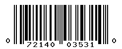 UPC barcode number 072140035310