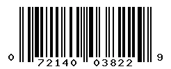 UPC barcode 072140038229