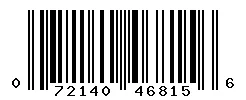 UPC barcode 072140468156