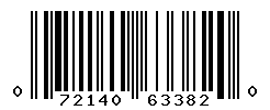 UPC barcode number 072140633820