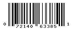 UPC barcode 072140633851
