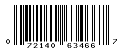 UPC barcode number 072140634667