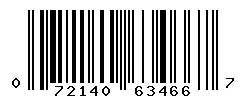 UPC barcode 072140634667
