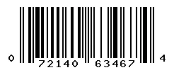 UPC barcode 072140634674
