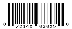 UPC barcode 072140636050