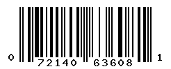 UPC barcode number 072140636081