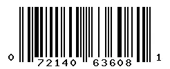 UPC 072140636081 barcode image