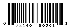 upc 072140802011 barcode image