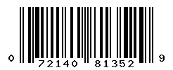 UPC barcode number 072140813529