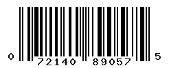 UPC barcode number 072140890575