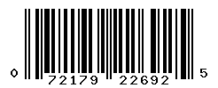 UPC barcode number 072179226925