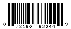 UPC barcode number 072180632449