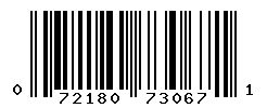 UPC barcode number 072180730671