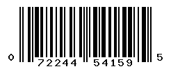 UPC barcode number 072244541595