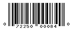 UPC barcode number 072250000840