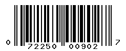 UPC barcode number 072250009027