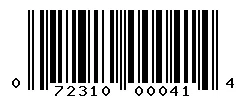 UPC barcode 072310000414