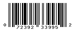 UPC barcode number 072392339952