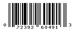 UPC barcode number 072392604913