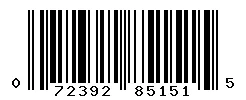 072392851515 barcode
