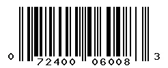UPC barcode 072400060083