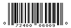 UPC barcode 072400060090