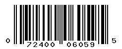 UPC barcode 072400060595