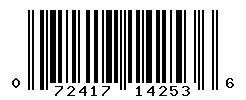 UPC barcode number 072417142536