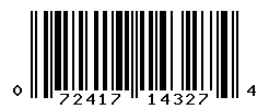 UPC barcode number 072417143274