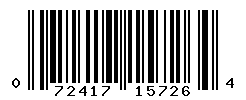 UPC barcode number 072417157264