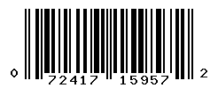 UPC barcode number 072417159572