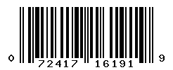 UPC barcode number 072417161919