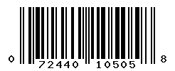 UPC barcode number 072440105058