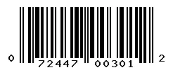 UPC barcode 072447003012