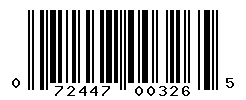 upc 072447003265 barcode image