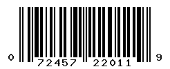 UPC barcode number 072457220119