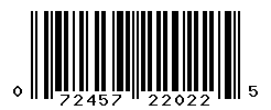 UPC barcode number 072457220225