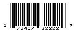 UPC barcode number 072457322226