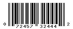 UPC barcode number 072457324442