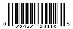 UPC barcode number 072457331105