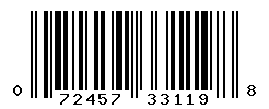 UPC barcode number 072457331198