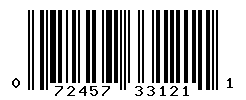 UPC barcode number 072457331211
