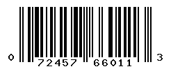 UPC barcode number 072457660113