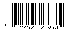 UPC barcode number 072457770331